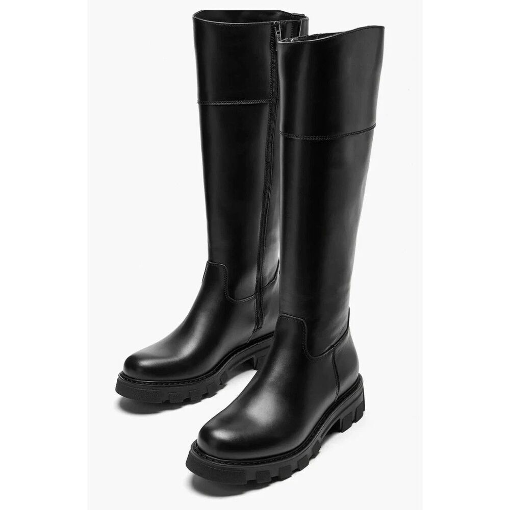 New La Canadienne Alabama Waterproof Knee-High Platform Boots Size 10M